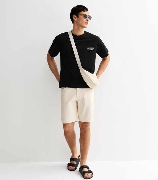 jack & jones Men's Black Relaxed Originals Studio Logo T-Shirt Jack & Jones New Look - 3