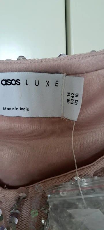 ASOS Absolutely stunning Asos Luxe embellished gemstone skirt with faux feather hem