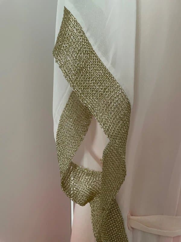 Dis Moi dis moi dressing gown robe flowy nightwear night coral golden beige sexy wrap around adjustable