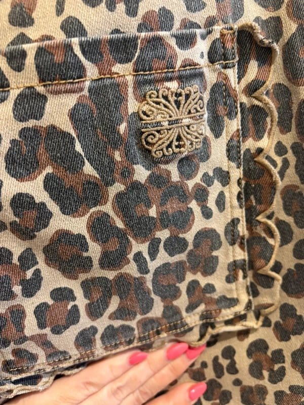 Never Fully Dressed Leopard Print Jeans Size 14