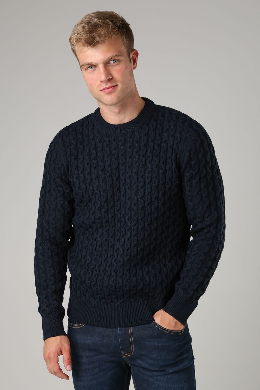 Tokyo Laundry Tokyo Laundry Dark Navy Wool Blend Crew Neck Jumper