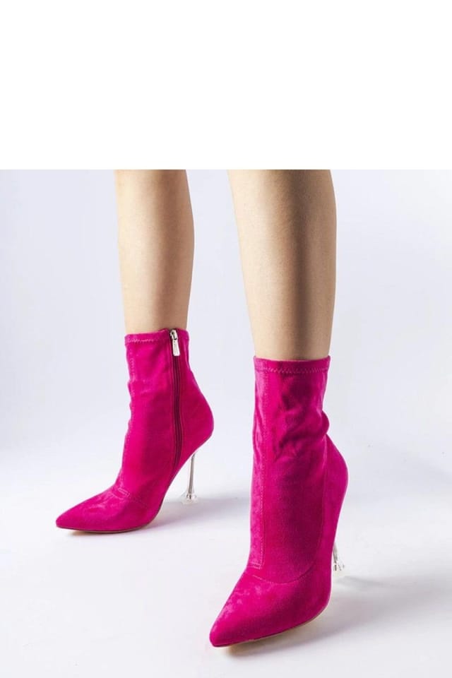 Love Lace Love Lace Women's Ferguson Ankle Boots with Drative Stiletto Heel & Zipper in Pink - 2