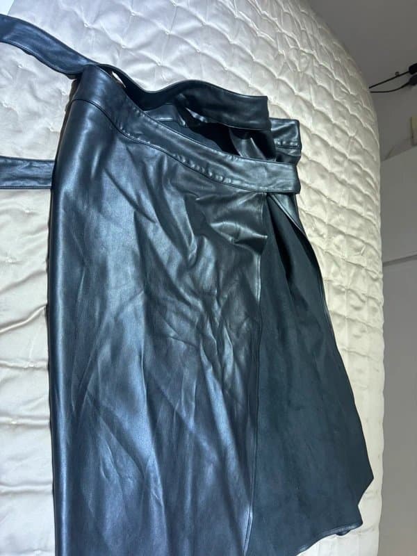 Never Fully Dressed Never fully dressed size 12 wrap style leather skirt