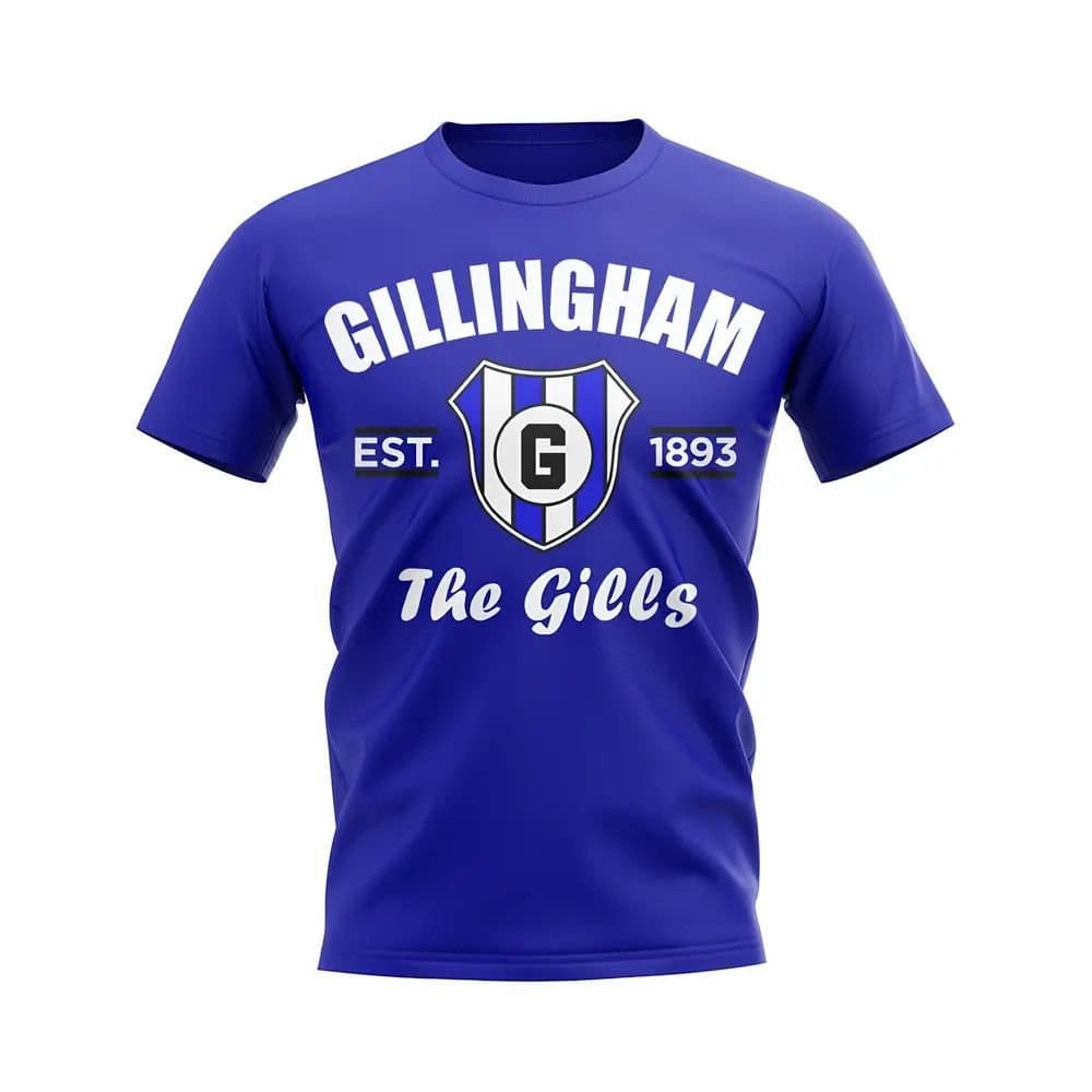 Gillingham Gillingham Men's Mens Established Football T-Shirt in Blue