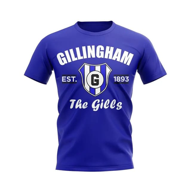 Gillingham Gillingham Men's Mens Established Football T-Shirt in Blue - 2