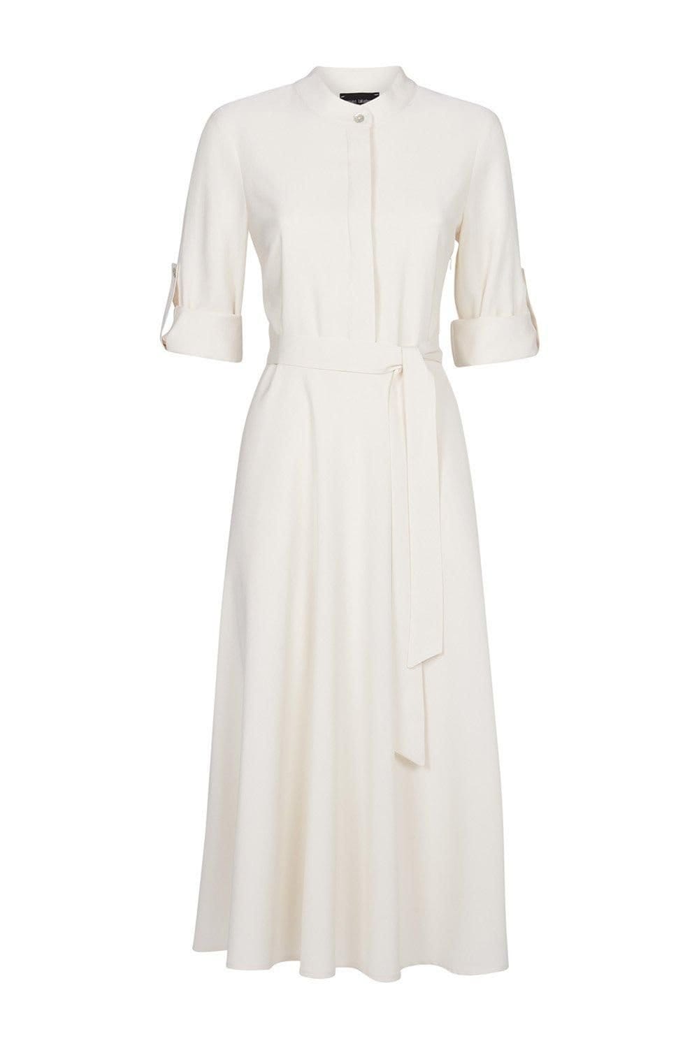 James Lakeland James Lakeland Women's Roll Sleeve Midi Dress Cream - 4
