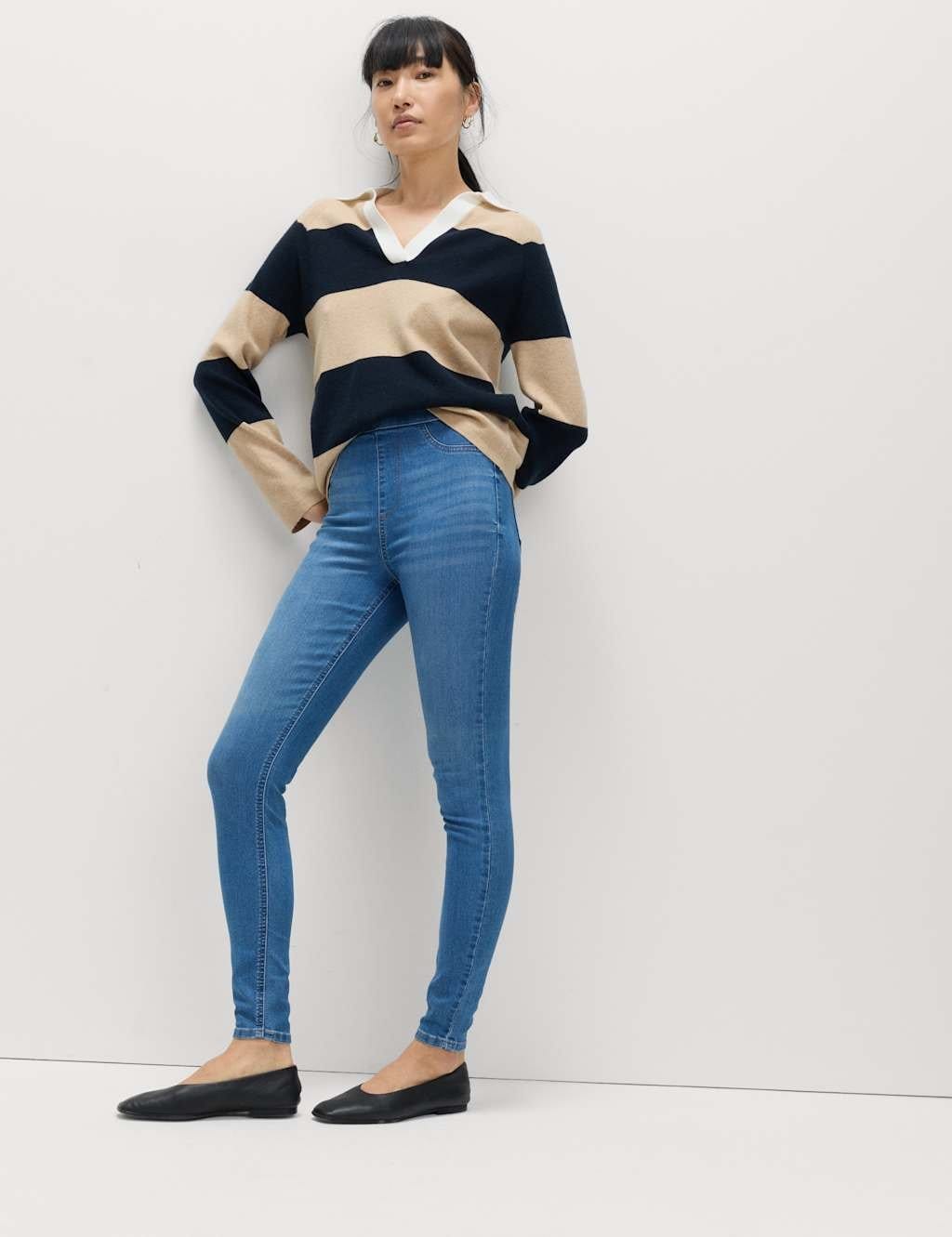 M&S Indigo High Waisted Jeggings