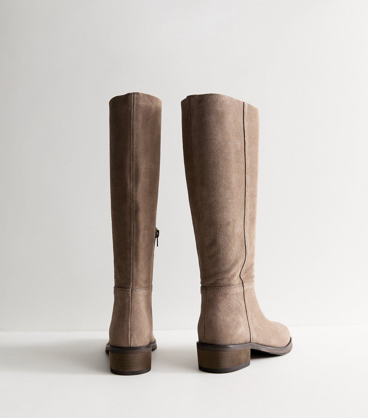 New Look Women's Premium Real Leather Light Brown Suede Pull On Tall Boots New Look - 4