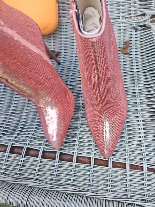New Look sequin sz 5 pink boots
