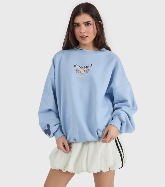 Skinnydip Women's Blue Mickey Mouse Brunch Club Sweatshirt Skinnydip New Look - 3