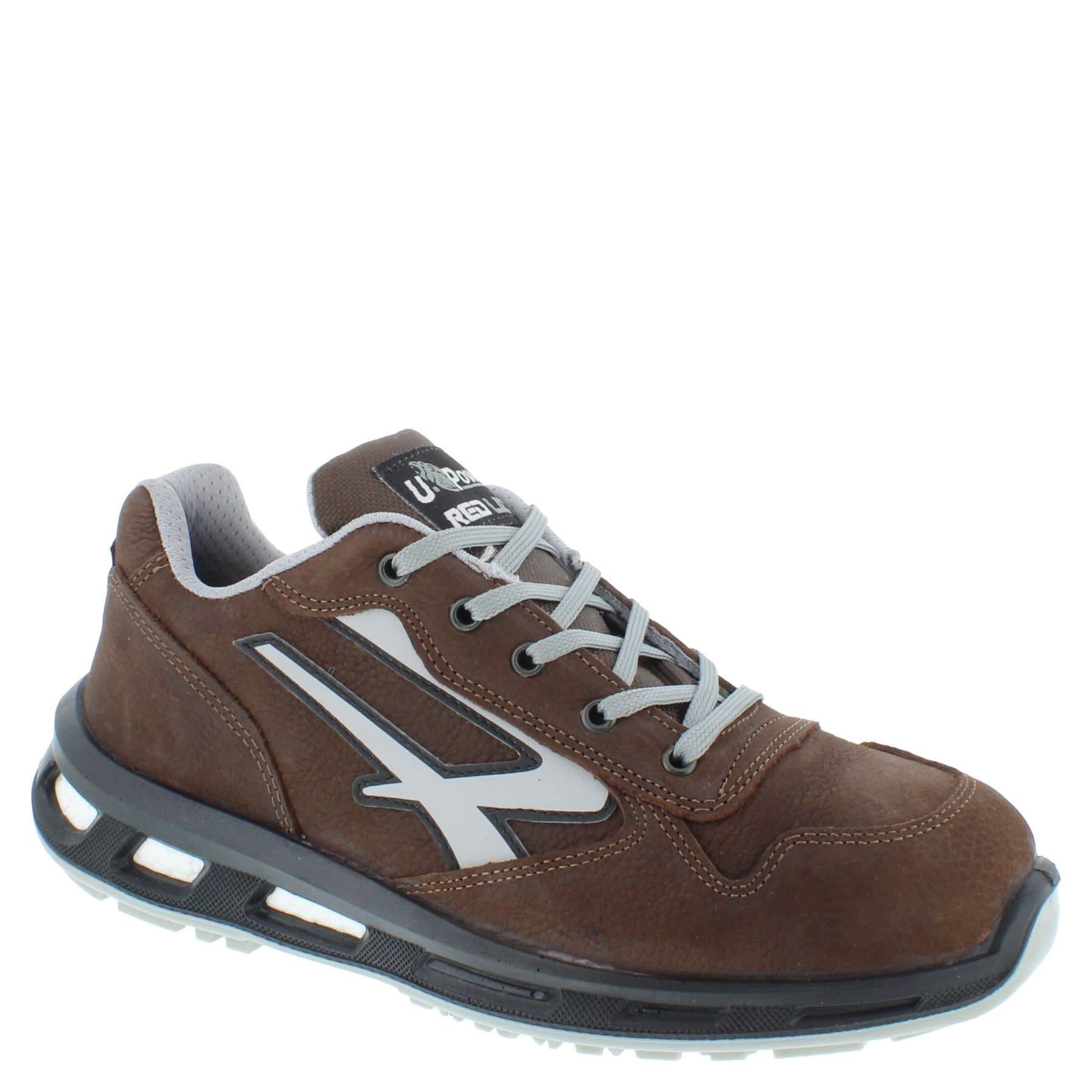 U-Power U-Power Men's Tiki ESD S3S Lace-Up Nubuck Safety Trainers in Brown