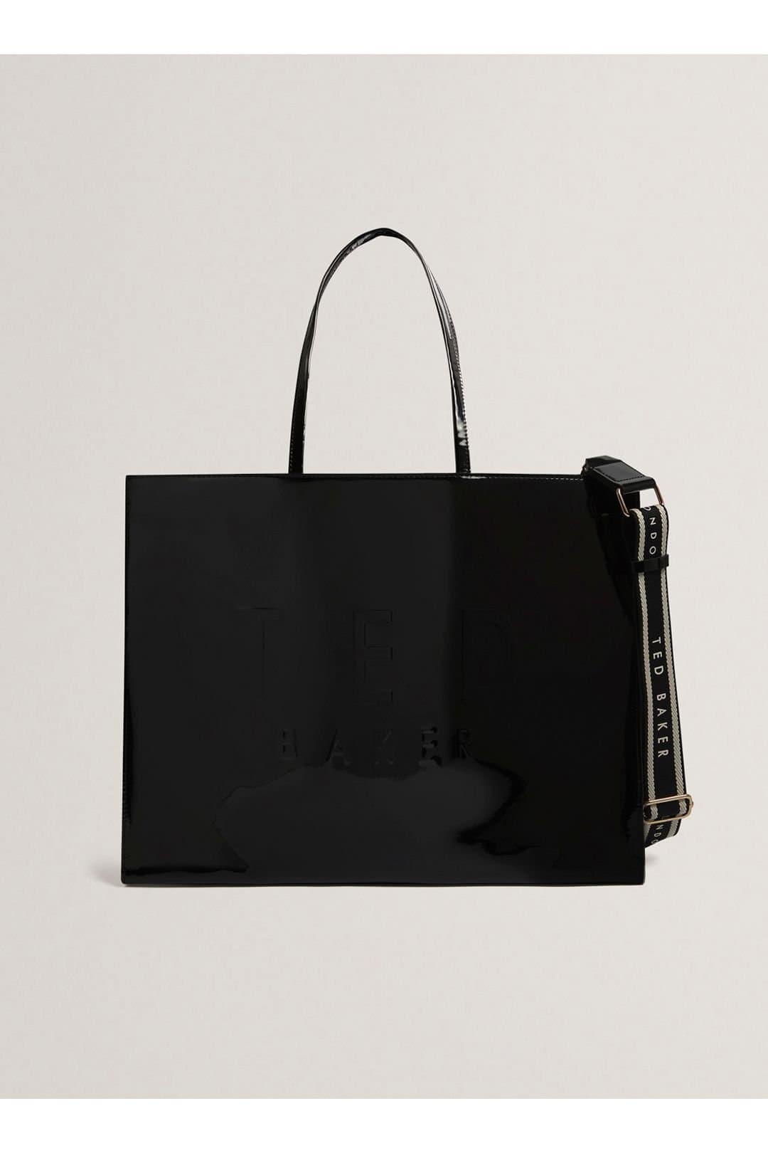 Ted Baker Ted Baker Women's ICONNA Webbing Extra Large Icon Bag Jet-Black in Black
