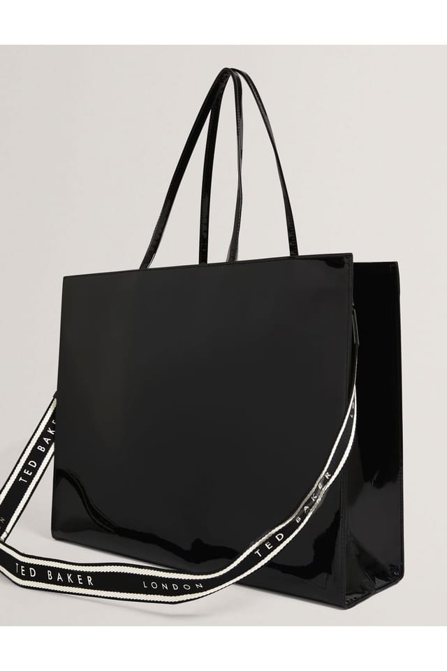 Ted Baker Ted Baker Women's ICONNA Webbing Extra Large Icon Bag Jet-Black in Black - 3
