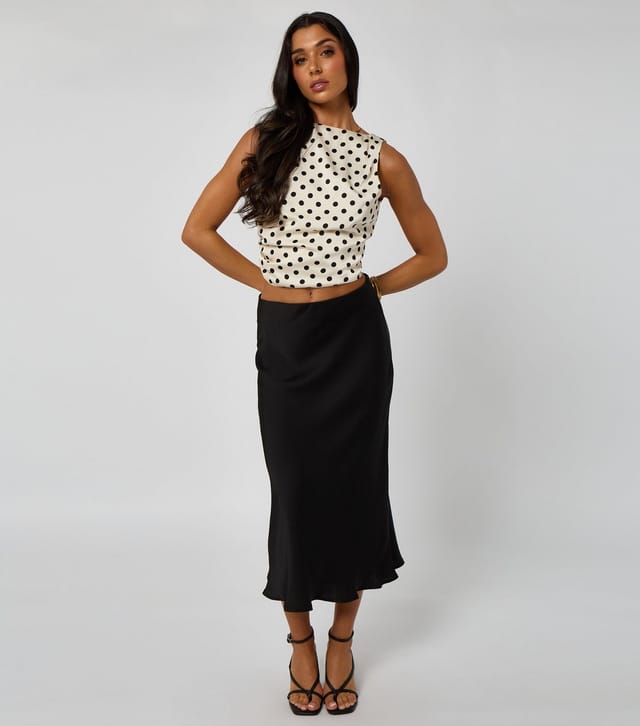 Urban Bliss Women's Black Textured Midi Skirt Urban Bliss New Look - 2