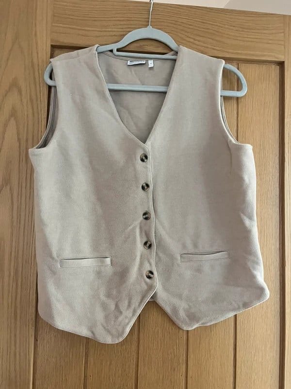 ASOS Asos beige soft waitscoat - 1