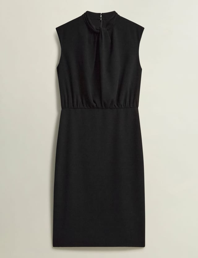 Hobbs London Hobbs London Women's Camille Twist Neck Dress in True Black - 2