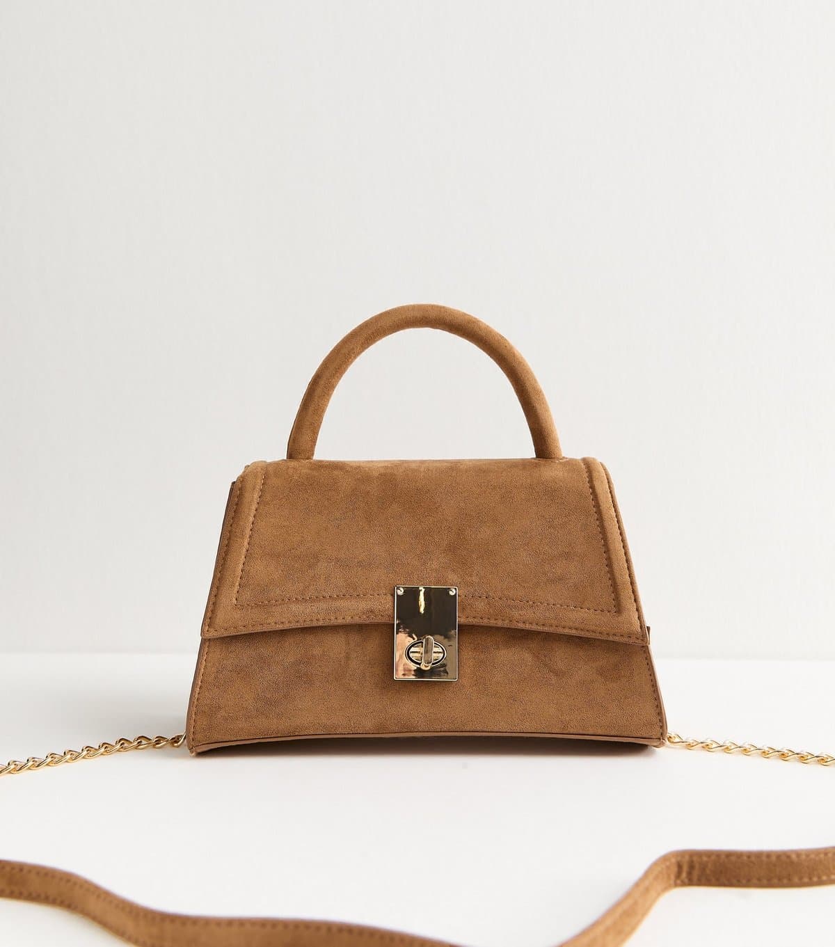 New Look New Look Tan Faux Suede Cross Body Bag
