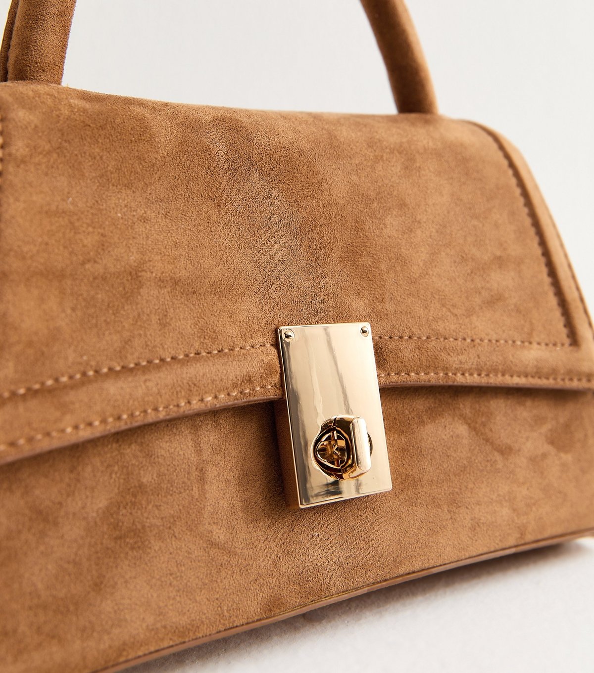 New Look Tan Faux Suede Top Handle Cross Body Bag New Look - 3