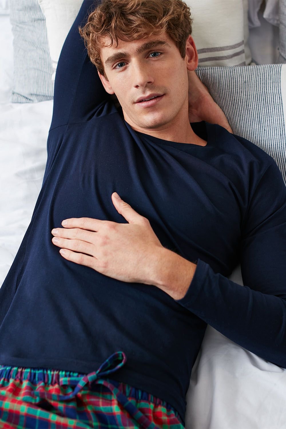 British Boxers British Boxers Men's "Maritime Navy" Cotton Jersey Long Sleeve Top in Navy - 4