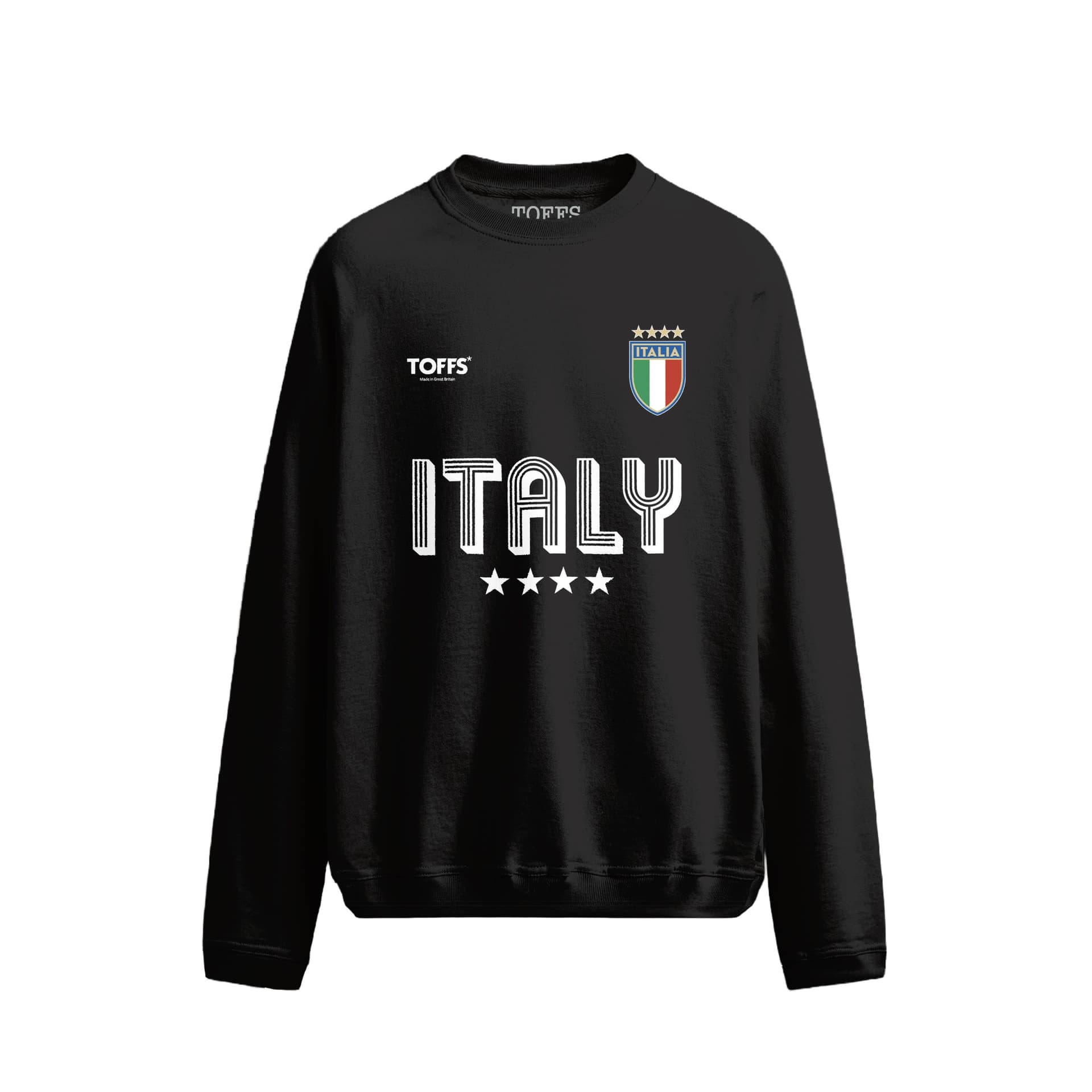 Toffs Football Toffs Football Men's Retro Soccer Football Italy T-Shirt Sweatshirt - Black