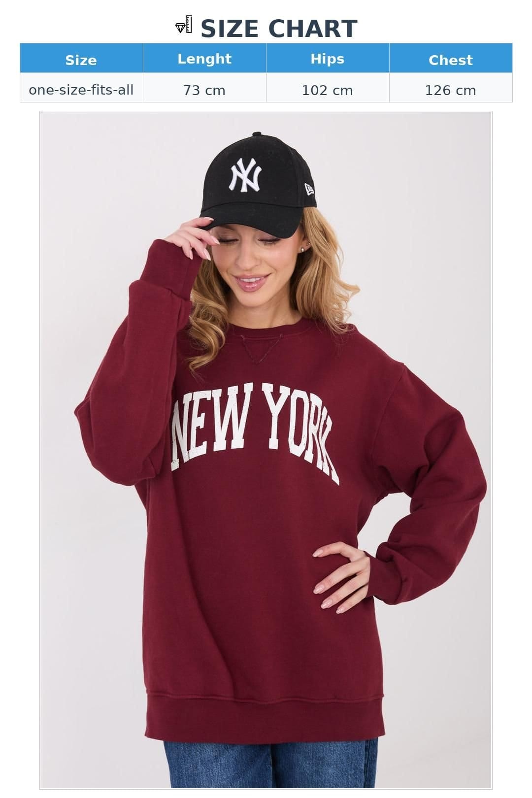 Love Lace Love Lace Women's Cotton Elastane Logo Print Crew Sweatshirt in Burgundy - 4