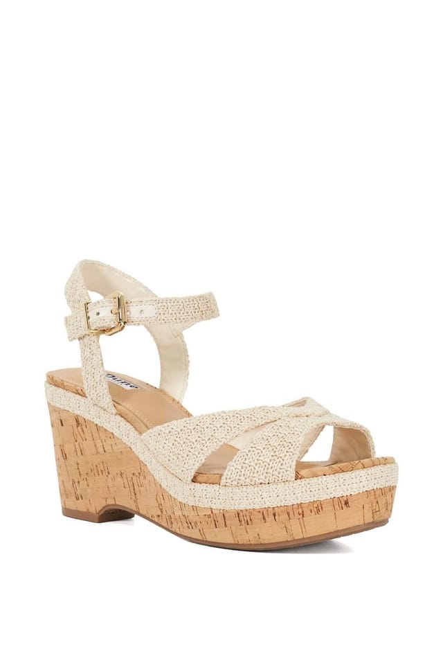 Dune London Dune London Women's Wide Fit 'Kelulu' Wedges in Natural - 2