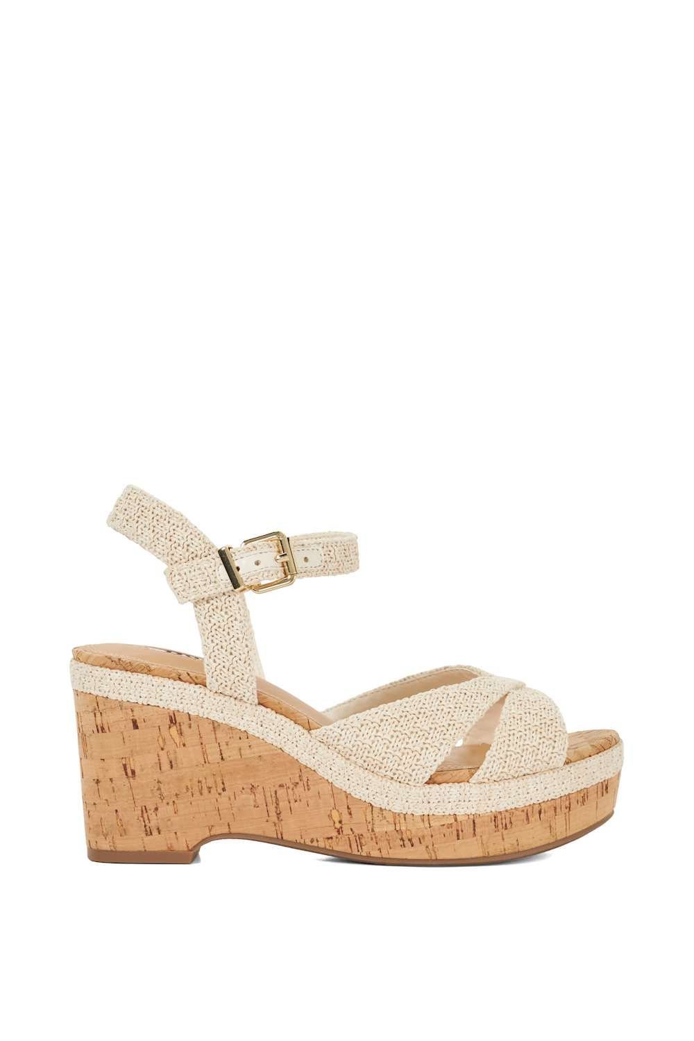Dune London Dune London Women's Wide Fit 'Kelulu' Wedges in Natural - 3