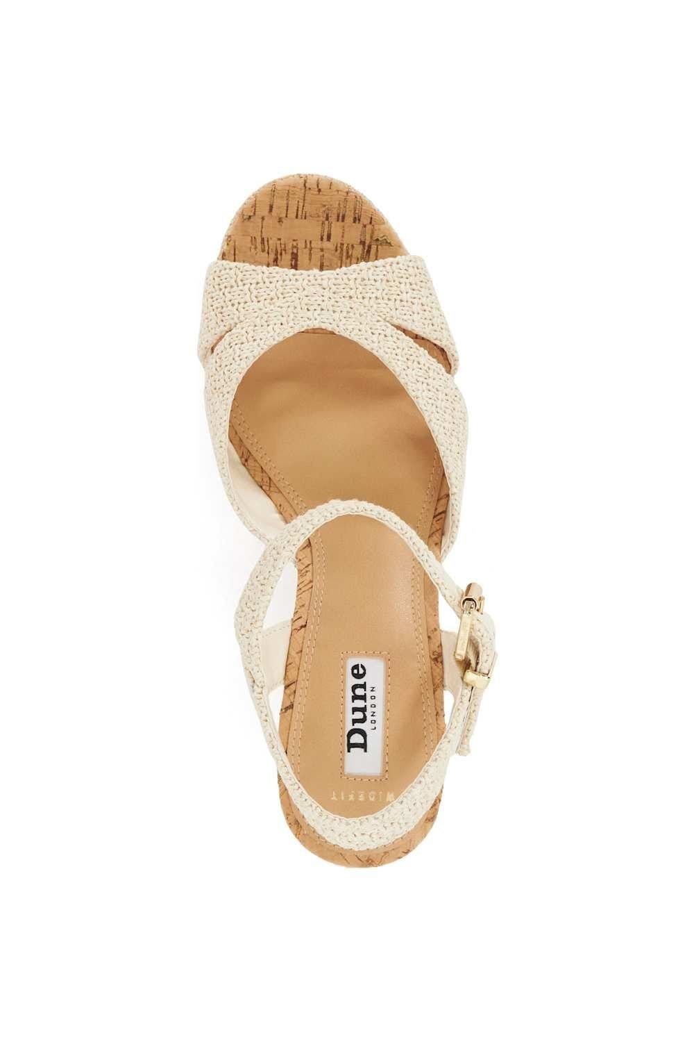 Dune London Dune London Women's Wide Fit 'Kelulu' Wedges in Natural - 4