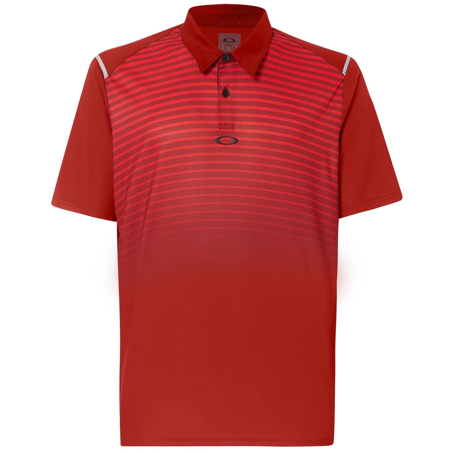 Oakley Oakley Men's Red Striped Short Sleeve Golf Polo Shirt