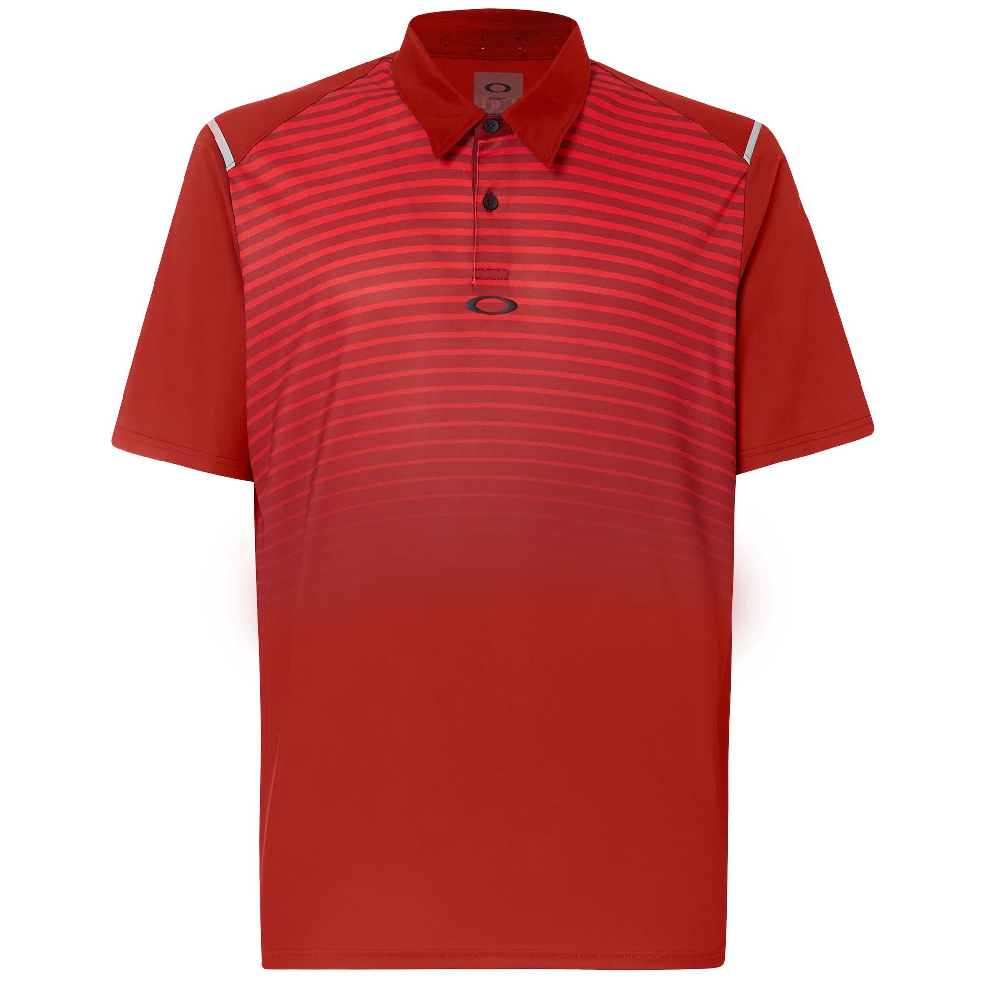 Oakley Oakley Men's Red Striped Short Sleeve Golf Polo Shirt - 2