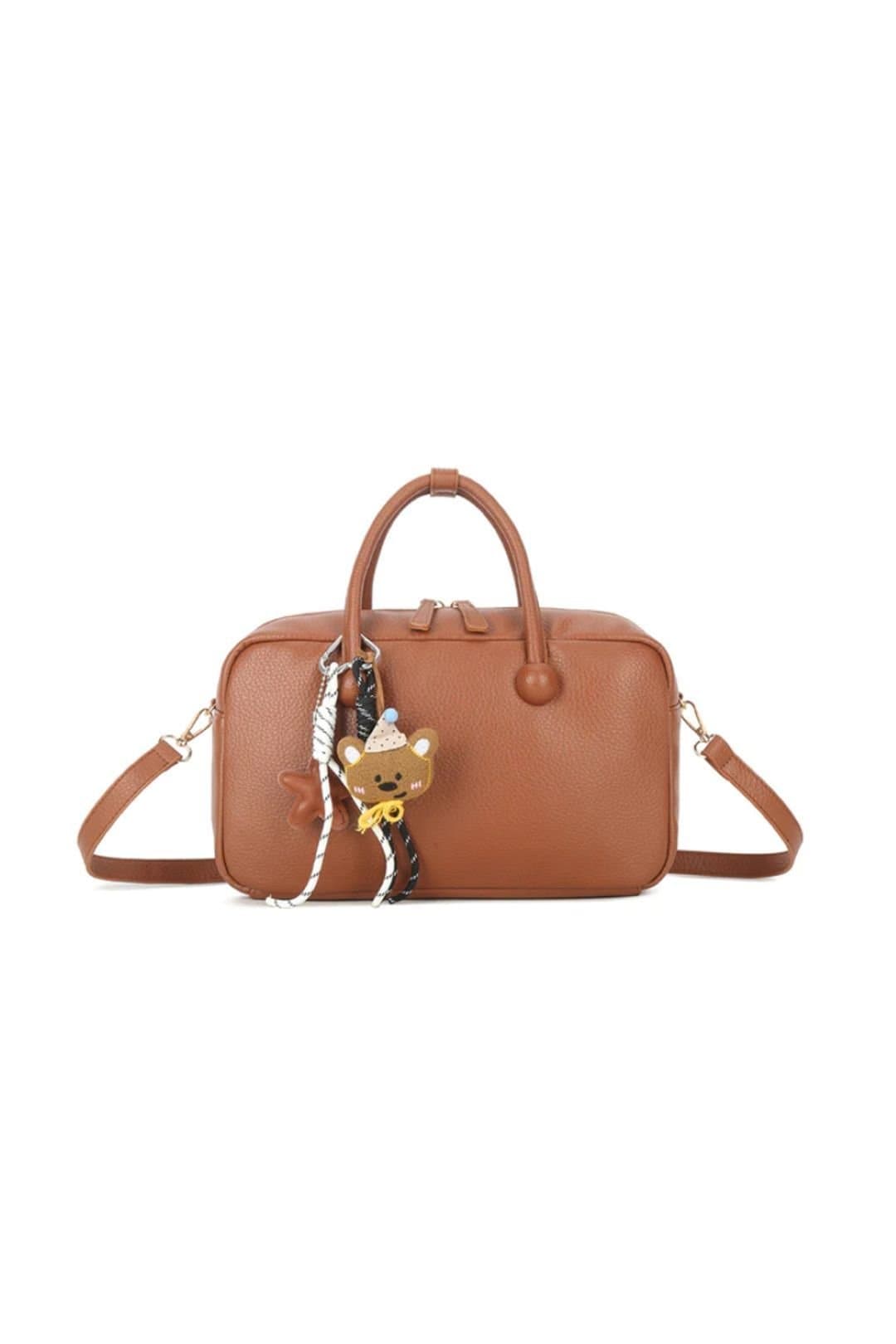 Aftershock London Aftershock London Women's Brown Handbag With Charms