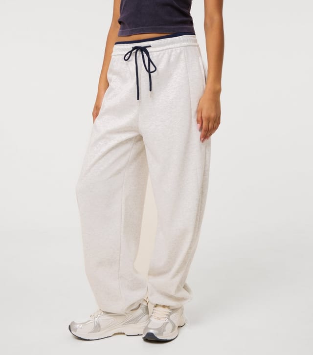 Pink Vanilla Women's Grey Drawstring Wide Leg Joggers Pink Vanilla New Look - 2