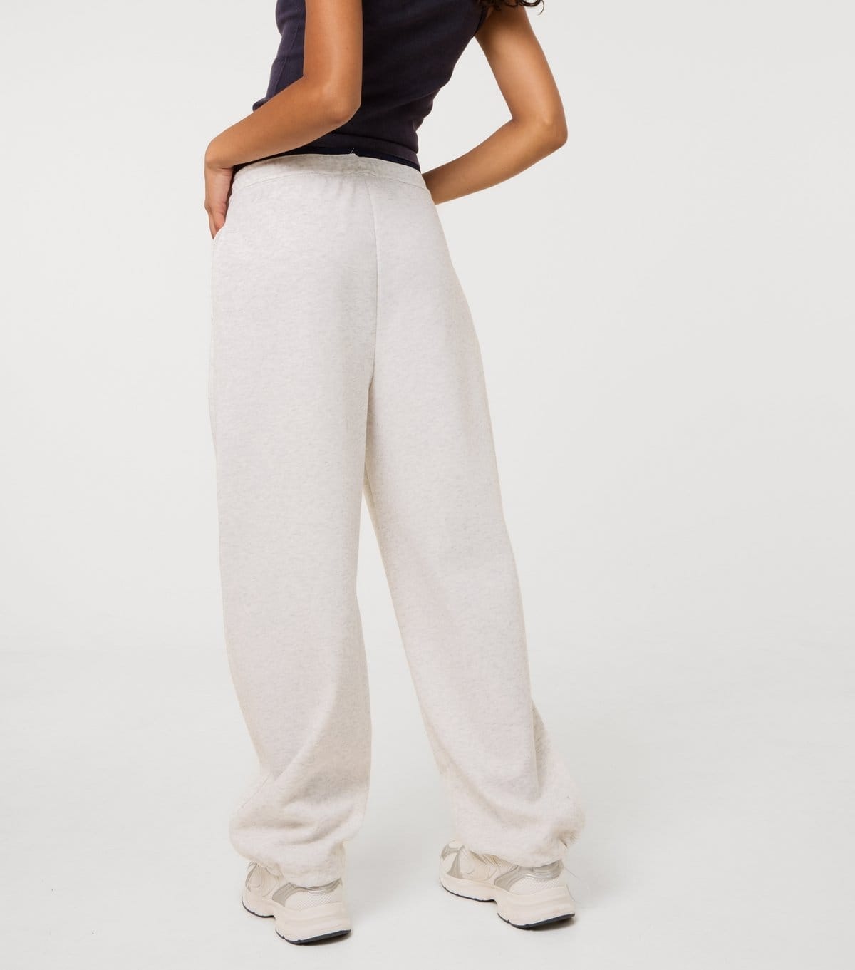 Pink Vanilla Women's Grey Drawstring Wide Leg Joggers Pink Vanilla New Look - 4