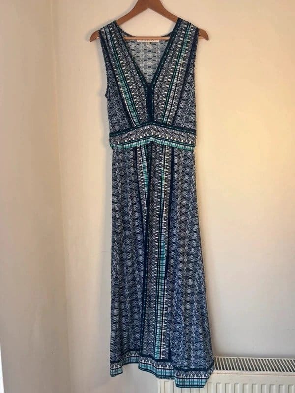 Max Studio Max Studio Maxi Dress Geometric Print Maxi Dress Size L - 1