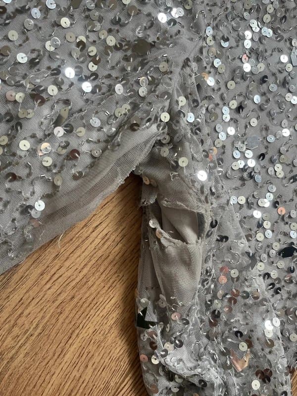 Asos luxe Silver Sequin Trousers