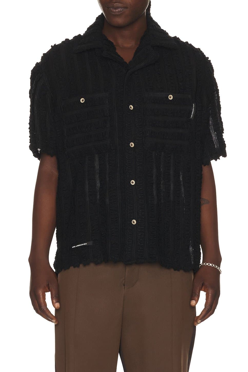revolve Kenley Knitted Open Collar Shirt