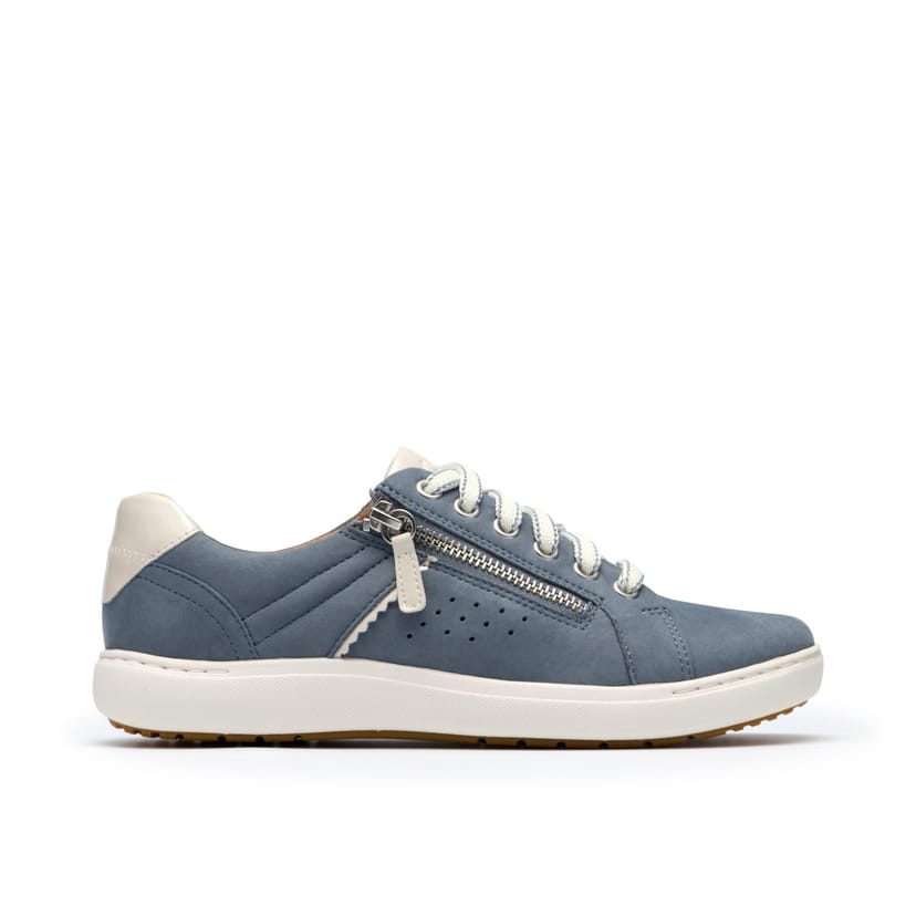 Clarks Clarks Women's Nalle Zen Blue Nubuck Trainers - 1