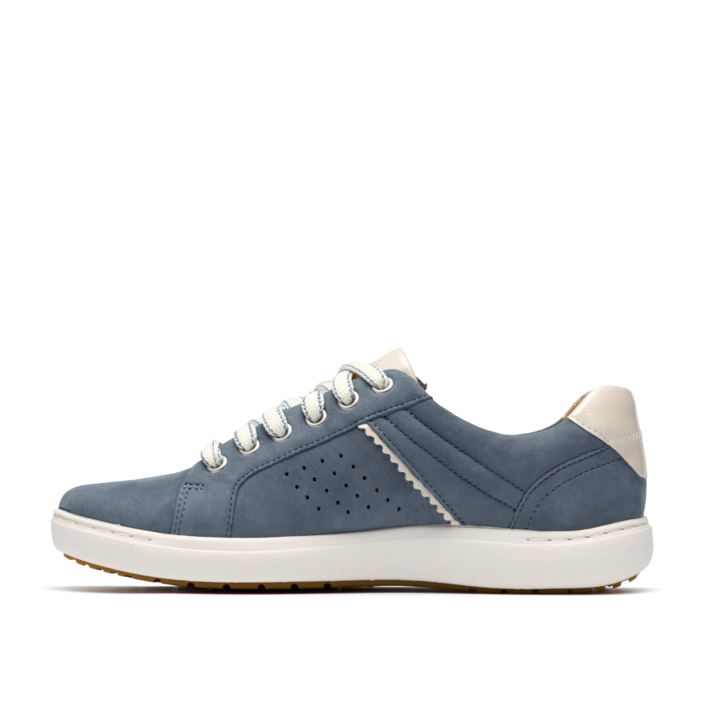 Clarks Clarks Women's Nalle Zen Blue Nubuck Trainers - 2