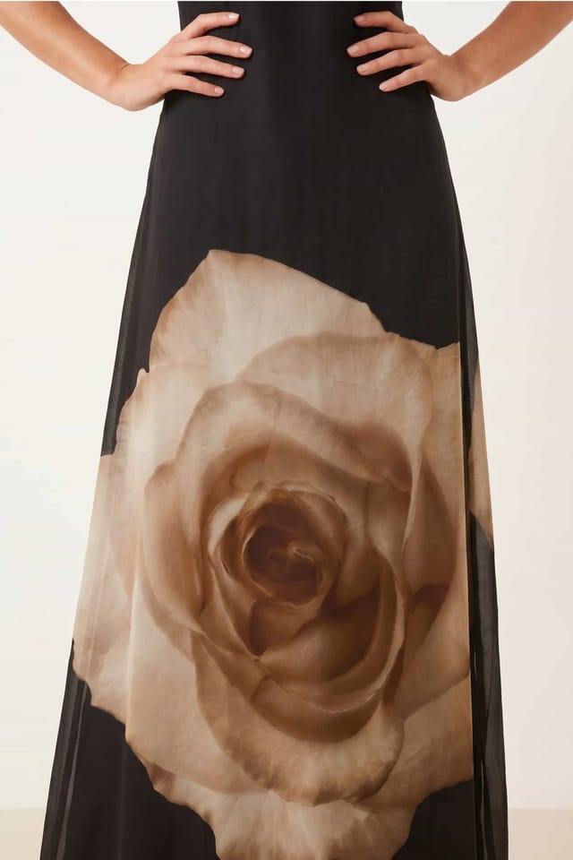 Style Cheat Style Cheat Women's Placement Scarf Print Dress in Black - 3