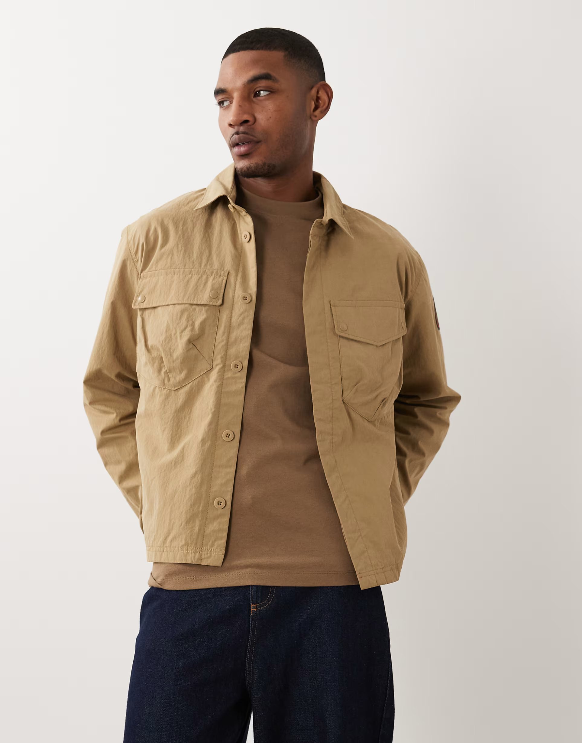 ASOS Napapijri shirt in tan - 1