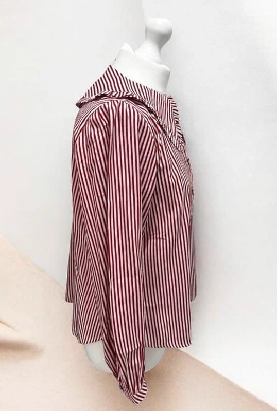 The Shirt Company The Shirt Company Cotton Striped Summer Shirt Size 10 Red & White Office Casual RRP £120