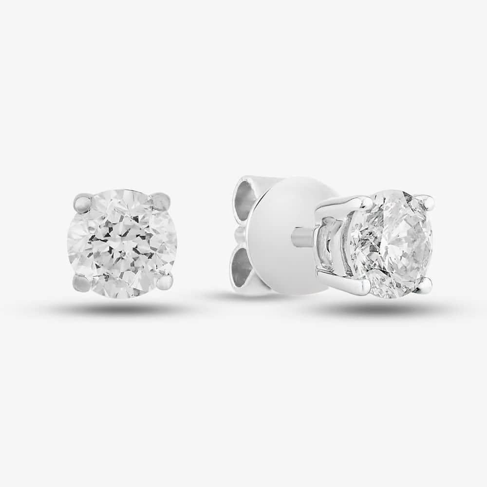 T.H.Baker T.H.Baker 18ct White Gold 1.00ct Diamond Stud Earrings