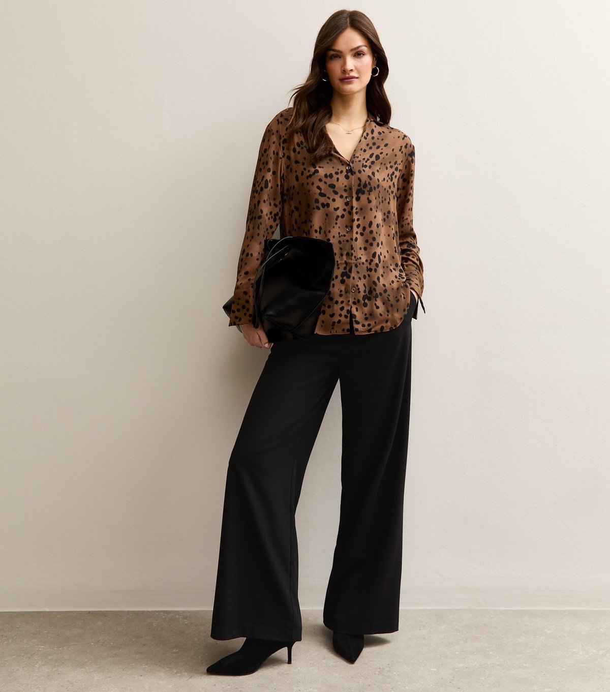 New Look Women's Tall Brown Bambi Speckled Shirt New Look - 3