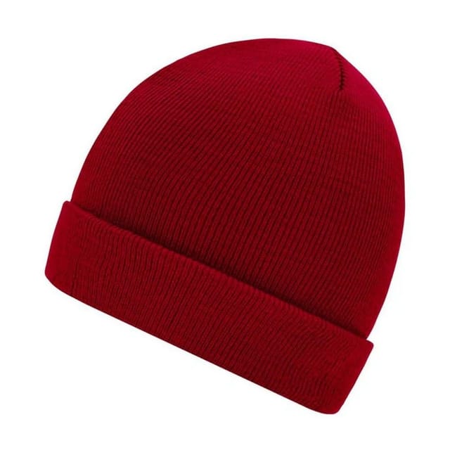 Myrtle Beach Myrtle Beach Men's Knitted Beanie in Burgundy - 2