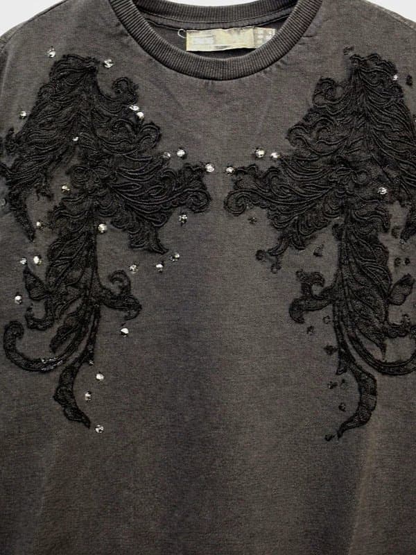 ASOS Asos Size 4 Charcoal oversized Embellished sweatshirt