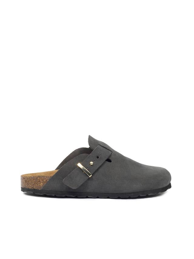 Celtic & Co Celtic & Co Women's Stud Buckle Strap Clog in Dark Grey - 2
