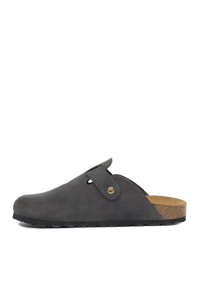 Celtic & Co Celtic & Co Women's Stud Buckle Strap Clog in Dark Grey - 3