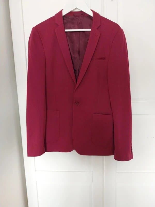 ASOS Mens ASOS Size 40inch chest smart Rasberry soft touch blazer