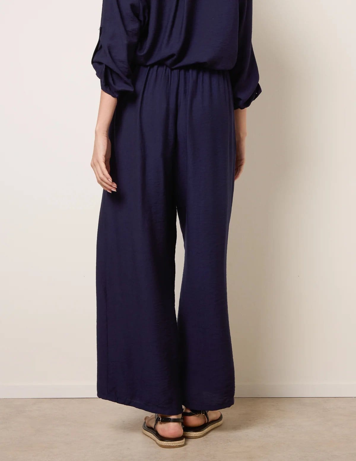 Blue Vanilla Floral Embroidery Trousers - 4