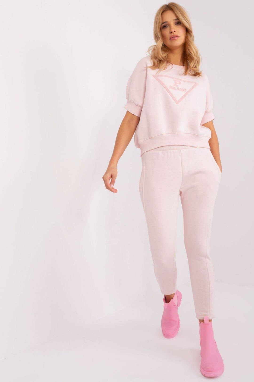 Love Lace Love Lace Women's Insulated Cotton Blend Sweatshirt Set in Pink